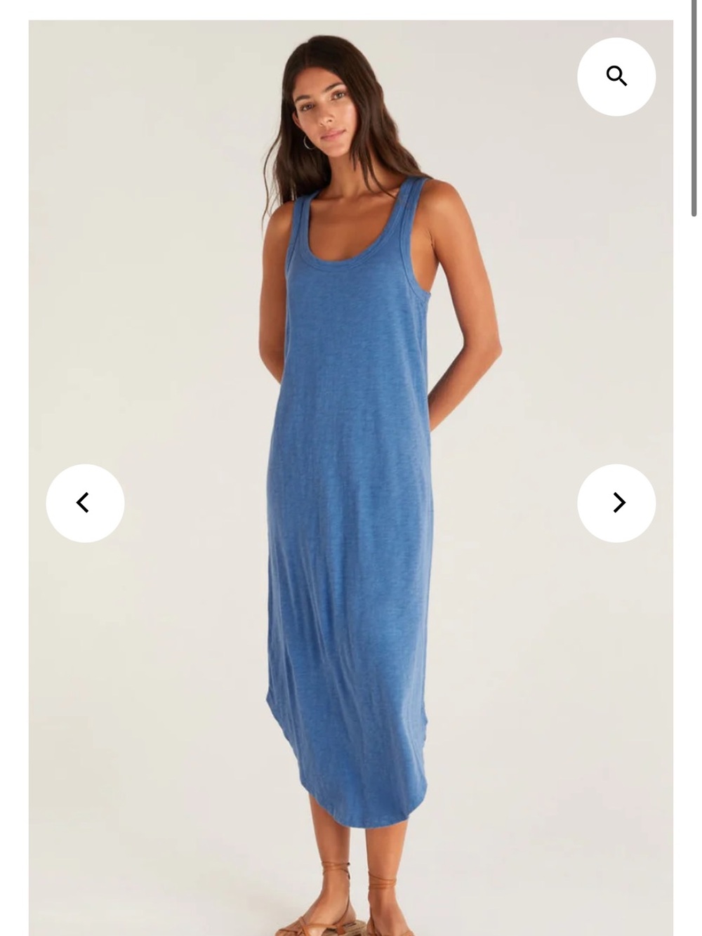 Z Supply Indigo Scoop Neck Sleeveless Maxi Dress